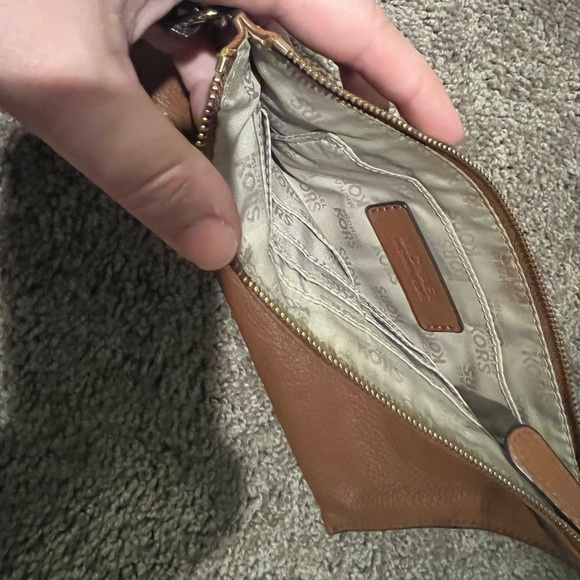 Michael Kors Brown Leather Wristlet - Picture 2 of 3